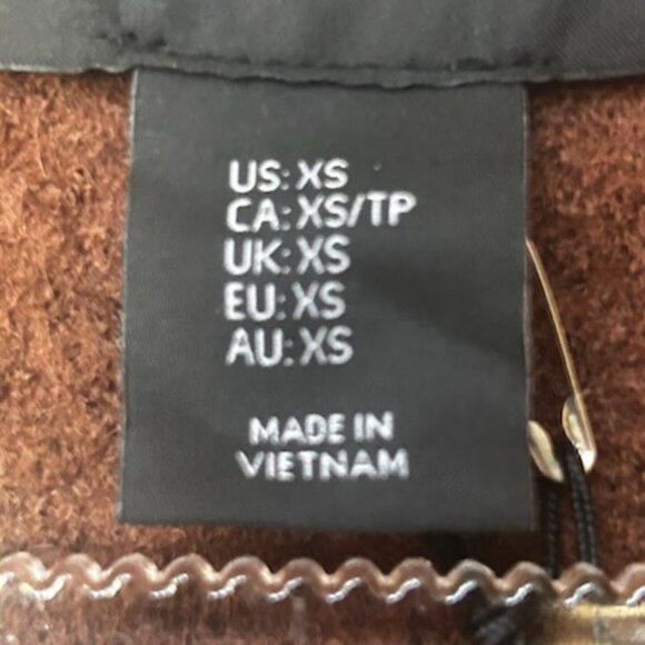 NWT Premium Quality Wool Blend Trendy Brown Open Coat With Oversized Pockets - Picture 8 of 13